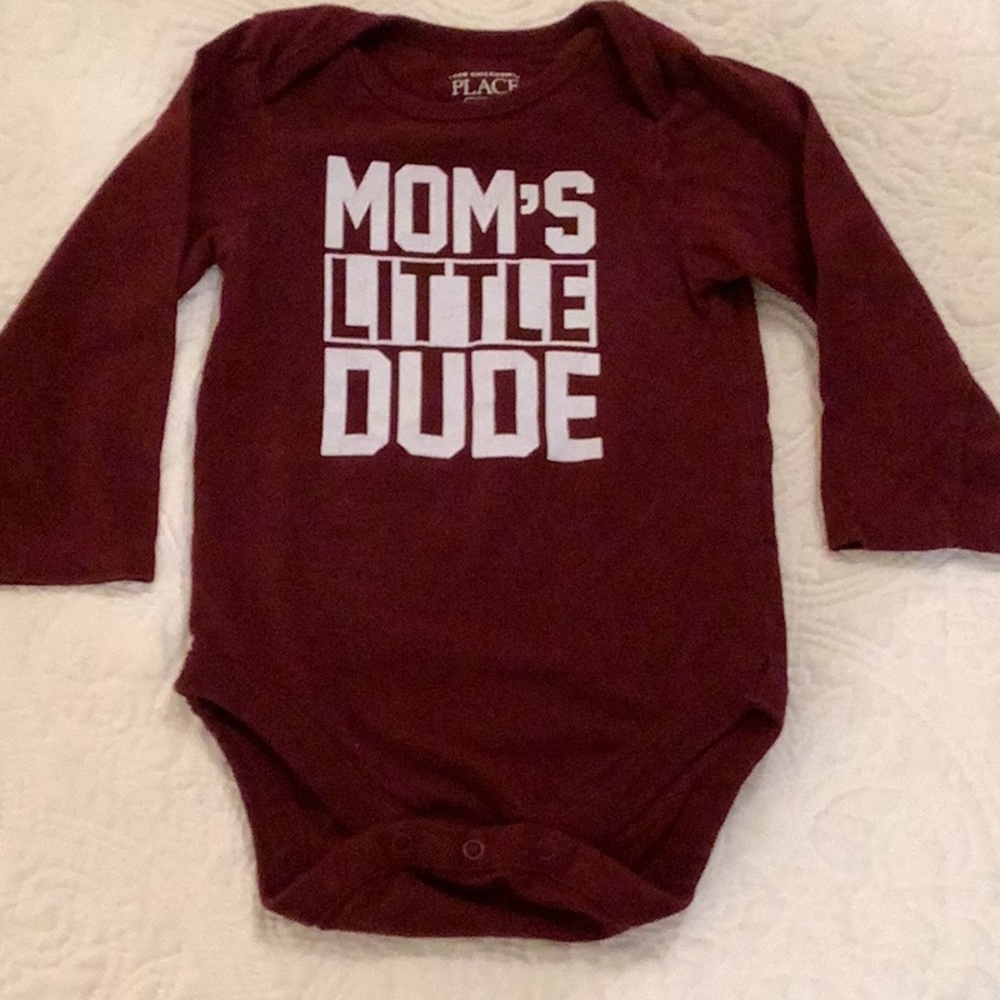 The Childrens Place Long Sleeve Onesie, Siize 9-12 Mos.